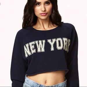 “New York” cropped sweatshirt